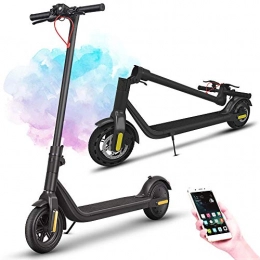 ZH-VBC Electric Scooter Portable Scooters for Adults Electric Lightweight, Folding E-scooter 350W Motor with APP Control, 10.4AH Battery LED Display Screen Up to 25km / h, 8.5 Inch Honeycomb Tire, Black