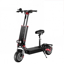 PTHZ Electric Scooter PTHZ Foldable Electric Scooter Adult, Portable Fast off Road Scooter 85 Km / h 5600w Dual Motor 11in Explosionproof Tire 60v 33 / 38 / 43ah Maximum Load 400 Kg Hydraulic Disc Brakes, 33AH60V