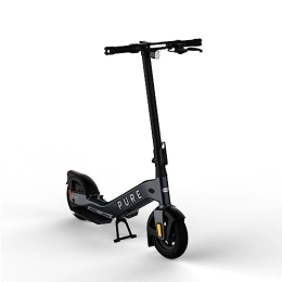 Pure Scooter Pure Advance+ 2023 E-Scooter: Forward-Facing Riding Stance. 50KM (31mi) Range, 500W Motor, Slimline-Folding Adult Electric Scooter, 10'' Tubeless Tyres and Indicators From Scooters, Mercury Grey