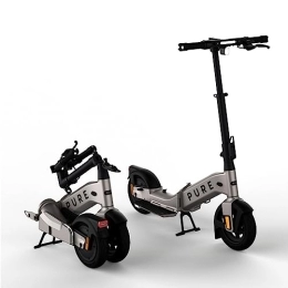 Pure Scooter Pure Advance Flex 2023 Folding E-Scooter: Ultra Compact, Forward-Facing Riding Stance. 40KM (24.8mi) Range, 500W Motor, Adult E-Scooter, 10" Tubeless Tyres and Indicators From Pure Electric Scooters