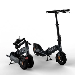 Pure Scooter Pure Advance Flex 2023 Folding E-Scooter: Ultra Compact, Ultimate Riding Position. 25mi (40KM) Range, 500W Motor, Adult E-Scooter, 10" Tubeless Tyres and Indicators From Pure Electric Scooters