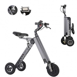 PXQ Folding Electric Bikes Bicycle 36V 7.2AH 250W Smart Electronic Vehicle Scooter with Shock Absorbers and Display Portable 8 inch Mobility Tricycle 12KG,Silver,12KG