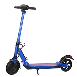 QIANG Electric Scooter QIANG Folding Electric Scooter 8 Inches Solid Rear Tire Dual Brake Max Speed 15KM / h 30KM Long Range, Blue