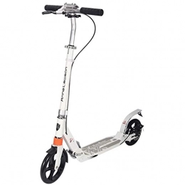 QIXIAOCYB Scooter QIXIAOCYB Portable Adult Kick Scooter Instant Fold to Carry Out Portable Carbon Brake Design Smooth，Fast Ride Non-Electric Big Wheel Scooter White (Color : White)
