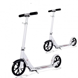 QIXIAOCYB Electric Scooter QIXIAOCYB Portable Adult Teen Children Folding Kick Scooter Ultra-Lightweight Portable with Shock Absorbers Smooth，Aluminum Scooter Non-Electric Classic Scooter White (Color : White)