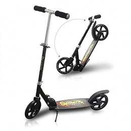 QIXIAOCYB Scooter QIXIAOCYB Portable Scooter for Kids and Adults Adjustable Height Ultra-Lightweight Easy Folding Portable Smooth， Aluminum Scooter Non-Electric Classic Scooter Black (Color : Black)