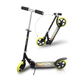 QIXIAOCYB Electric Scooter QIXIAOCYB Portable Teen Easy Folding Portable Carbon Brake Design Smooth with Shoulder Strap Hand Brake Non-Electric Easy Folding Saave Space Classic Scooter Yellow (Color : Yellow)