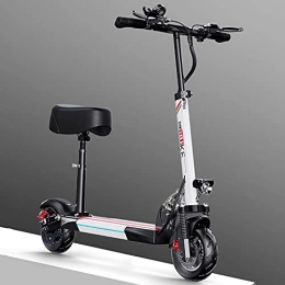 qwert Scooter qwert Foldable Portable And-bike, Urban Commuter Electric Scooter Adult, E-scooter With LCD Display Screen, Led Headlight, 400W Motor, Cruise Control, White, 48V Max Distance60KM