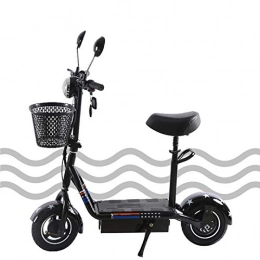 QWET Electric Scooter QWET Electric Folding Scooter, 300W Brushless Motor Widening And Thickening Tires, All-Steel Body Electric Vehicle, Can Be Connected To Mobile Phones, Black
