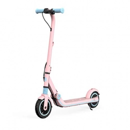 QWET Electric Scooter QWET Triple Brake Electric Scooter Can Be Folded, 200W Power 55.08Wh Battery Capacity Rubber Tire Electric Bicycle, Suitable For Children Aged 6-12, Pink
