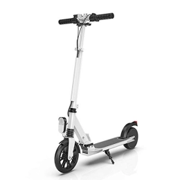 QWET Electric Scooter QWET Ultra-Light Two-Wheel Foldable Electric Scooter, 200W Brushless Motor, High Capacity Battery 25Km / H Maximum Speed Electric Bicycle, Ebas Electronic Brake, White