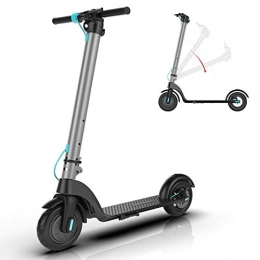 RTYUI Electric Scooter, Foldable Scooter for Adults and Teenagers, 25 km Long-Range, Up to 25 km/h, Maximum power of 350 W, Removable Battery and LCD Display, Max load capacity is 100kgSilver