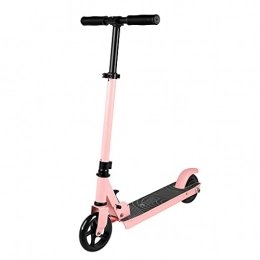 RuBao Electric Scooter RuBao Children's Electric Scooter, 150W Foldable Aluminum Alloy Scooter, for Family Entertainment Kid's Aged 6-12, Easy To Learn, Max Load: 50kg(for Gifts) (Color : Pink)
