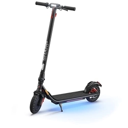 SHARP Scooter SHARP EM-KS1AEU-B E Scooter, Adult Electric Scooter, Foldable E-Scooter, Kick Scooter with LED Light Footplate, Digital Display, Dual Brake System, Safety Lock, USB Charging, Headlight & Stand - Black