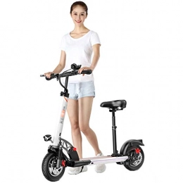 SN Electric Scooter SN Electric Scooter, Folding Commuting Electric Kick Scooter, (500W Motor 50km / H 50KM Three Speeds 48V 10AH) Portable Scooter For Adults & Teens (Color : White)
