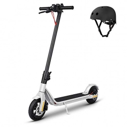 SSCYHT Electric Scooter SSCYHT Electric Kick Scooter with Helmet - Max Speed 25KM / H, Up To 25KM Long-Range, Quick Fold, Ultra-Lightweight, for Commute And Travel, White