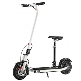 SSCYHT Scooter SSCYHT Electric Scooter with Seat, Powerful 300W Motor, Max Speed Up To 16.1 MPH, 10" Tires, Adult Electric Kick Scooter for Commute And Travel, 7.8Ah