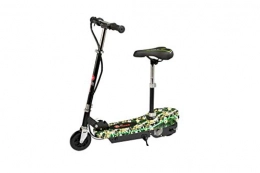 St Hawk Electric Scooter St Hawk Kids Electric Scooter with Seat, Limited Edition E Scooter, Rechargeable 120w, 2 in 1, Use Seat or Without, Age 6-12, Rear Brakes with Charger + Manual, Made of Steel and Aluminium (Green)