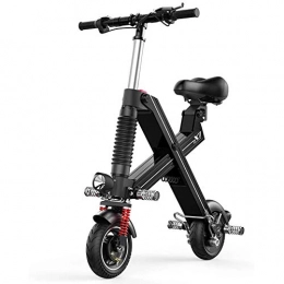 MMJC Electric Scooter That The Female Roller The Adult Men The Electric Bicycle Should Arrive-Portable Mini Electric Scooter, Body Weight 16KG - Load 120KG - Climbing 25 ° Folds, Black