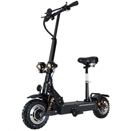 TKTTBD Scooter TKTTBD Electric Scooter Motor Foldable Scooter, 3200W Motor With Seat Up To 85 Km / h Dual-drive 11-inch Tire Folding Scooter With 60 V Lithium Battery Commuter Electric Scooter for Adults