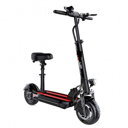 WEIJINGRIHUA Electric Scooter WEIJINGRIHUA Electric Scooter For Adult, Town And City Commuter With Lightweight Folding Frame Cruising Range 30~60km (Color : Black)