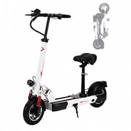 TB-Scooter Scooter White Electric Scooter 500W High Power 10''E-Scooter, Foldable with LCD-display, 40KM Long Range, 36V / 15.6AH Rechargeable Battery Scooters, Max Speed 35km / h, for Adult