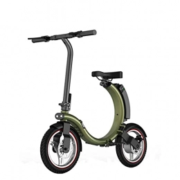 WXDP Scooter WXDP Self-propelled Foldable Electric Scooter, 250W Motor 14 Inch Adult City Electric Bike Urban Commuter Triple Shock Absorber Removable Battery with Seat, Green