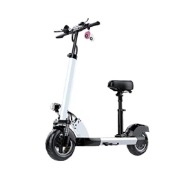 Xiaoxiao Scooter XIAOXIAO Electric Scooter， Folding Scooter， lithium Battery， Strong Endurance， Explosion-proof Tubeless Tire， Intelligent Control System (Color : White)