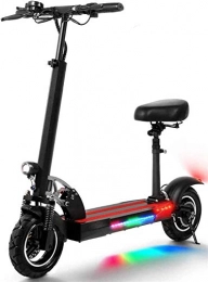 XINHUI Electric Scooter XINHUI Folding Electric Offroad Scooter with Seat, 10" Pneumatic Tires 500W Brushless Motor Max Speed 43KM / H, 45KM Long-Range, LCD Display