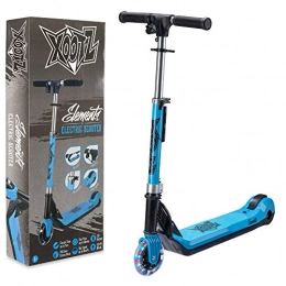 Xootz Scooter Xootz Kids Electric Scooter Folding with LED Light Up Wheel and Collapsible Handlebars, Element, Blue