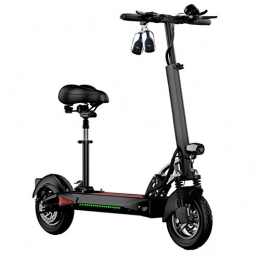 XYDDC Electric Scooter XYDDC Folding Adult Electric Scooter, Outdoor Scooter with USB Charging Function, 10 Inch Pneumatic Tire 48V / 500W Maximum Speed 45Km / H Adjustable Handlebar, with Seat, 8AH
