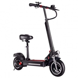 XYDDC Scooter XYDDC Lightweight Foldable Electric Scooter, 48V 500W High Speed Portable Electric Scooter 45Km / H, Town And City Commuter Lightweight, Burglar Alarm And USB Charging, Black, 60~80KM