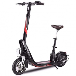 Y&XF Electric Scooter Y&XF Foldable Electric Scooter for Adult, 400W Brushless Motor 10'' Air Filled Tires, Max Speed 25km / h, Electric Kick Scooters with Lights and Display, 35~70km, 55~70KM