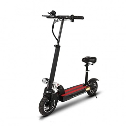 YIZHIYA Electric Scooter YIZHIYA Electric Scooter, 48V Folding Adult E-Scooter with Seat, Multi-hole disc brake, 3 Speed Modes, 500W City Cruising Off-Road Commuter Scooter, Maximum Load 150Kg, Black, 48V 21A