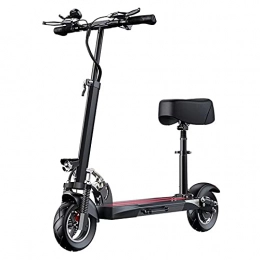 YIZHIYA Scooter YIZHIYA Electric Scooter, 500W 48V Adult E-Scooter with Seat, 10 inches Foldable Scooter with LCD display, Front and rear power-off disc brakes, Maximum Load 200KG, Black, Cruising 60~70km