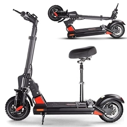 YJF-MRY Electric Scooter YJF-MRY Foldable Electric Scooters Adult with Seat, Urban Commuter Folding E-Scooter with 500W Motor, Max Speed 28MPH, 48V Lithium Battery, 10'' Tire, 40Km Long-Range