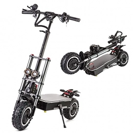 YX-ZD Electric Scooter YX-ZD 11-Inch Folding Electric Scooter, Adults Portable Ebike 6000W Dual Drive / 60V Large Capacity Battery / Maximum Speed 52.8MPH / Hydraulic Brake with Seat, 60V 38.4Ah