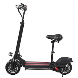 ZCPDP Electric Scooter ZCPDP Electric Scooter Rear Drive 48V 1000W with Seat 10 Inch Road Tire Folding Electric Motorcycle Pedal Adult ，Top Speed 45KM / H