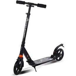 ZHZHUANG Electric Scooter ZHZHUANG Portable Adult Scooter Big Wheel with Shoulder Strap Smooth，Fast Ride Instant Fold to Carry Out Portable Lightweight Non-Electric Adult Scooter, Black