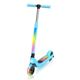 zinc Electric Scooter Zinc Light Up Electric Starlight Scooter 100w Motor Up to 3.7 Miles Range - Blue