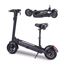 ZJING Scooter ZJING 36V 400W Black Electric Scooter for Adults Foldable with Seat, 80 KM Long-Range 18AH Lithium Battery with Charger 42v, Up to 45MPH High Speed Electric Scooters, 50km