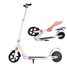 ZJING Electric Scooter ZJING Adult Kick Scooter Kick Scooter with 2 Wheels, 180 W Motor, 2600mah Lithium Battery, 15 Km Range, 8 Inch Rubber Tires, Disc Brake, Only 8 Kg, 100 Kg Load Capacity, Foldable Electric Scooter