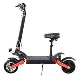 ZLYJ Scooter ZLYJ Electric Scooter for Adults, Foldable Electric Scooter with 500W Motors Li-Ion Battery 48V, 10" Air-filled Anti-slip Tires, Max Speed 35 km / h, Max to 40KM Running Distance E Scooter