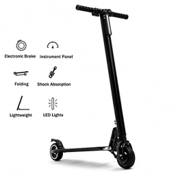 ZWW Electric Scooter ZWW Electric Folding Scooter, Lightweight Portable 2-Wheel Commuter Scooter with Display & Lights Suitable for Travel & Leisure Activities-Cruising Range 10Km
