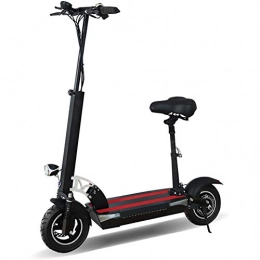 ZWW Scooter ZWW Electric Kick Scooter, 350W Foldable 2 Wheels Commuter E-Scooter for Adults with Removable Seat / Adjustable Height / LED Light / Dashboard -Black