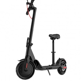 ZXCVBAS Electric Scooter,350W High-Power Motor, Maximum Speed 25Km/H 9-Inch Solid Tire, Easy To Fold And Carry,for Adults with Double Brake,Black
