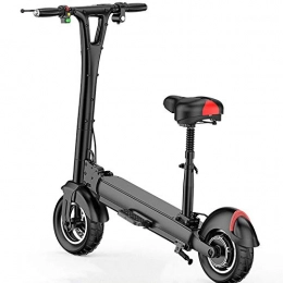 ZXCVBNAS Electric Scooter ZXCVBNAS Adult Electric Scooter, Up To 25 Kilometers Long, 10 Inch Inflated Tires, Foldable and Commuting Adult Electric Scooter with Seat