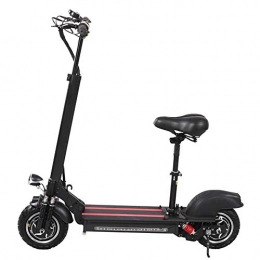 ZXCVBNAS Electric Scooter ZXCVBNAS Adult Electric Scooter, Up To 40 Kilometers Long, 10 Inch Solid Tires, Foldable and Commuting Adult Electric Scooter with Seat
