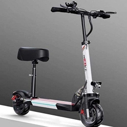ZXL Scooter ZXL Electric Scooter, Foldable Double Disc Brake 11 inch Vacuum Tires Off-Road Maximum 120 Km Running Distance for Adults-White_40Km, White, 40Km