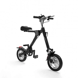 ZXWNB Scooter ZXWNB Folding Small Electric Bicycle Lithium Battery-Assisted Adult Mini Two-Wheeled Scooter Ultralight Battery Car, Black, A
